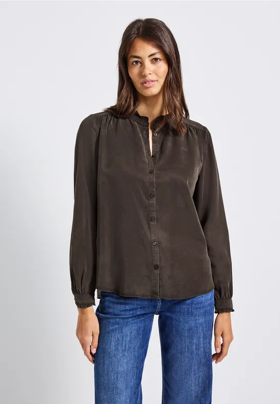 Washed-Look Tunika deep roast brown