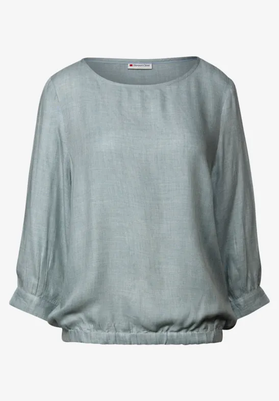 Blouse à col rond Melange nile blue mel.