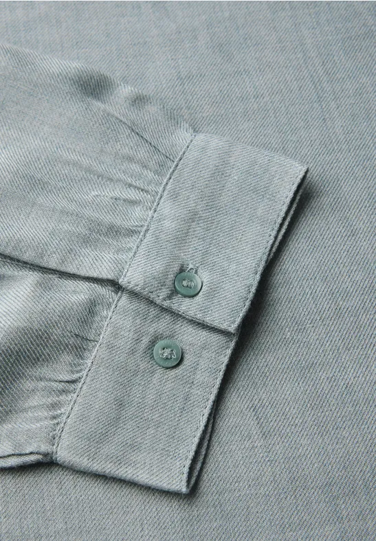 Blouse à col rond Melange nile blue mel.