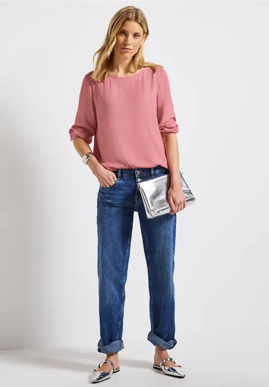 Blouse à col rond Melange almond coral mel.