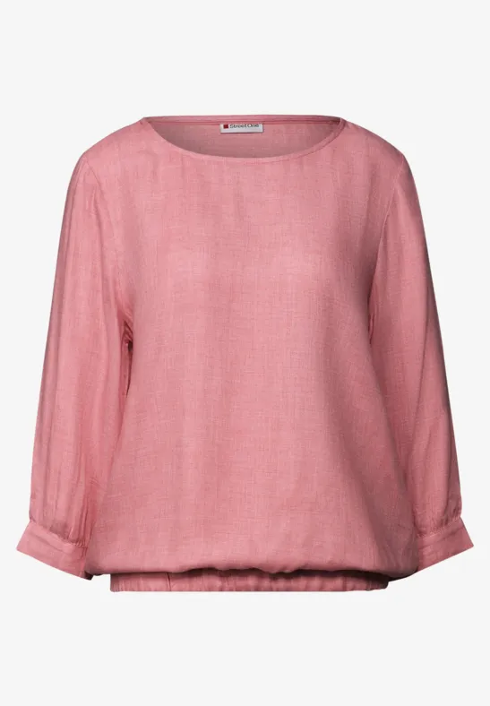 Blouse à col rond Melange almond coral mel.