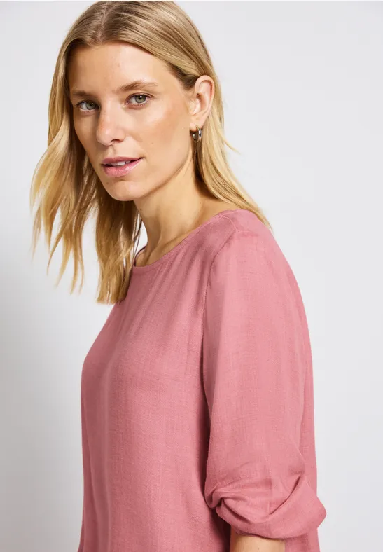 Blouse à col rond Melange almond coral mel.