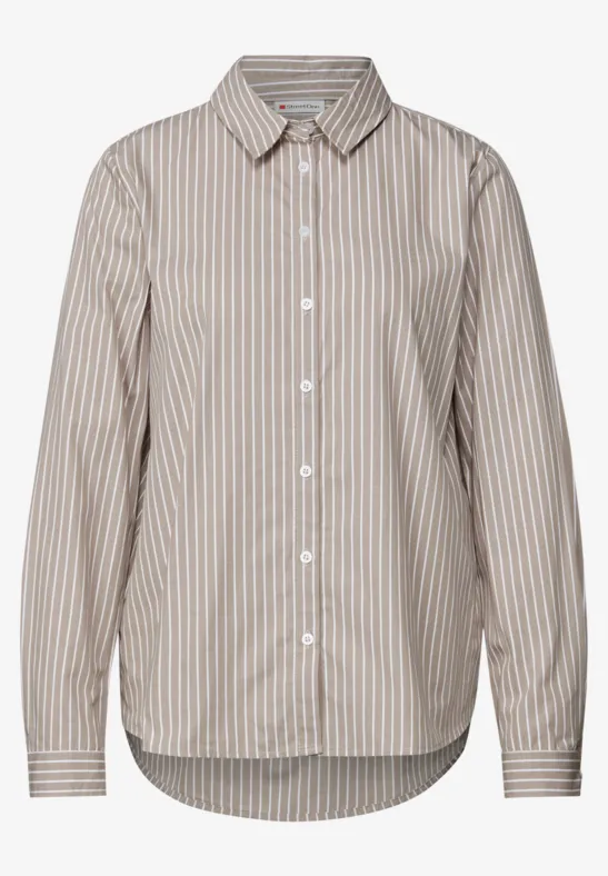 Blouse d'affaires rayée light mocha beige