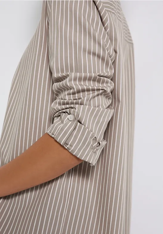 Blouse d'affaires rayée light mocha beige