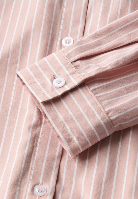 Blouse d'affaires rayée faded rose