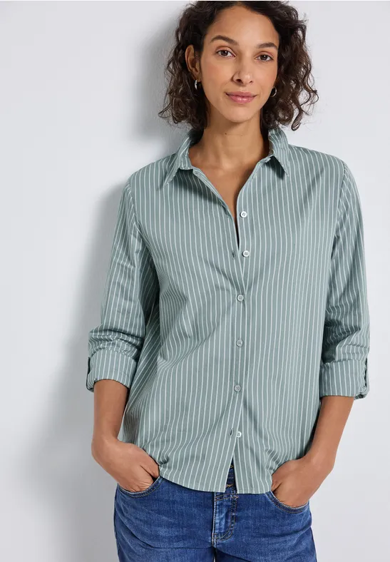 Gestreepte zakelijke blouse arona blue