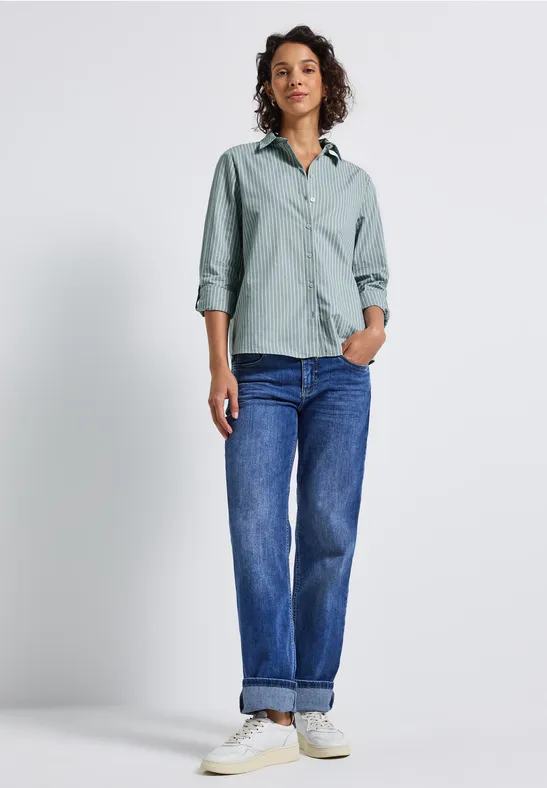Gestreepte zakelijke blouse arona blue