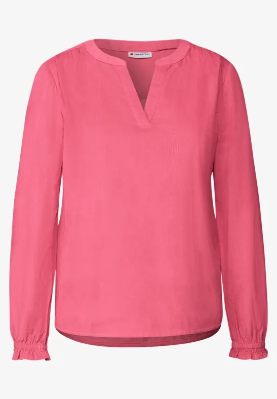 Blouse en velours côtelé avec détails à volants almond coral
