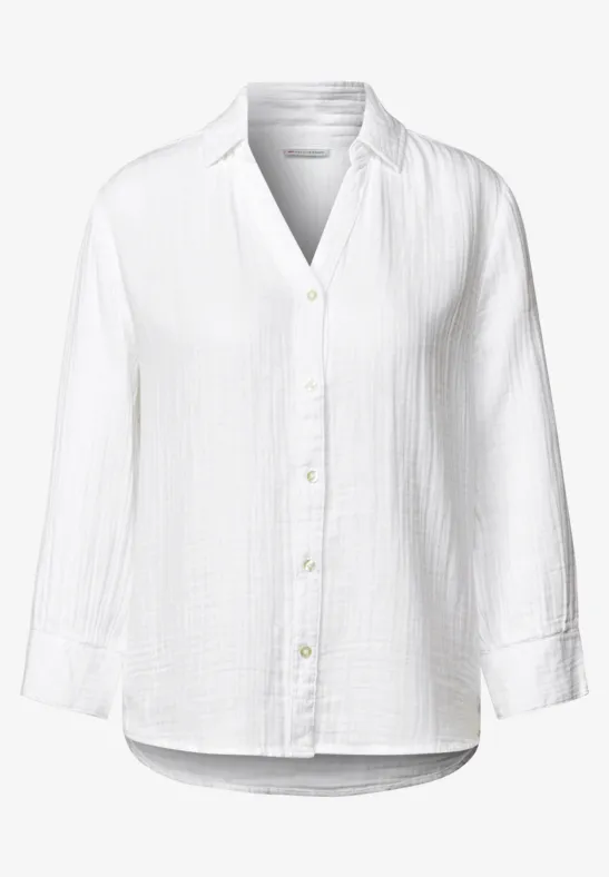 Mousseline overhemd blouse White