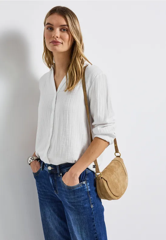 Mousseline overhemd blouse White