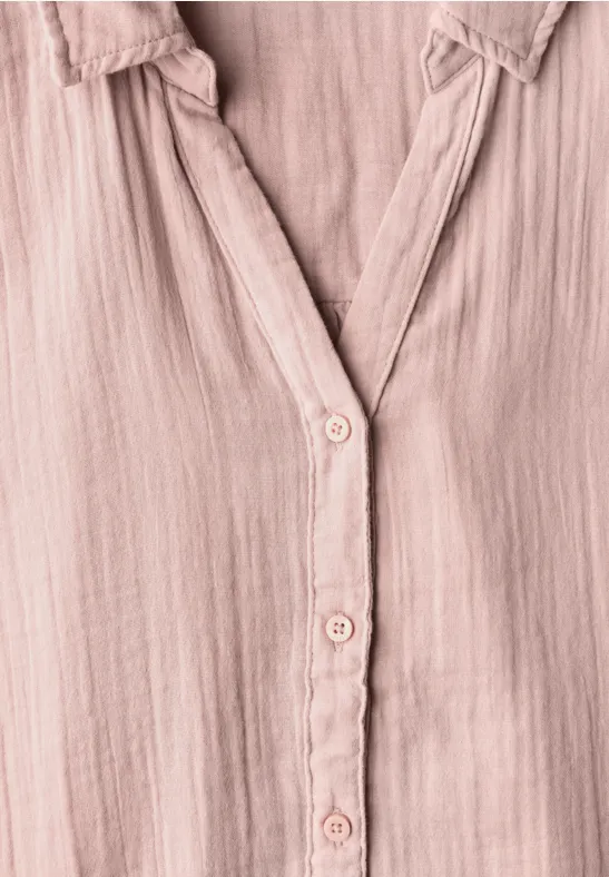 Mousseline overhemd blouse faded rose