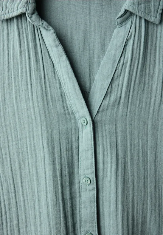 Mousseline overhemd blouse arona blue