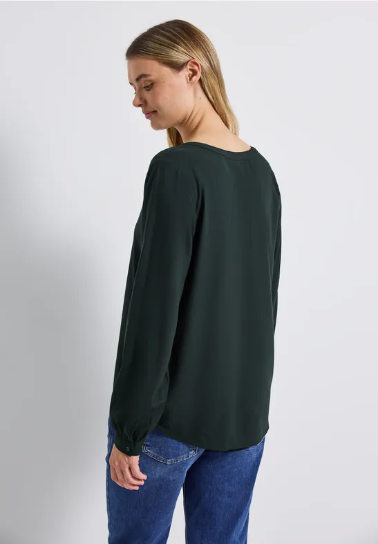 Tunique Split Neck evernight green