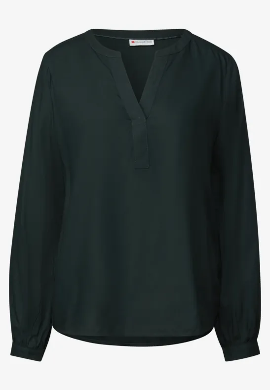 Tunique Split Neck evernight green