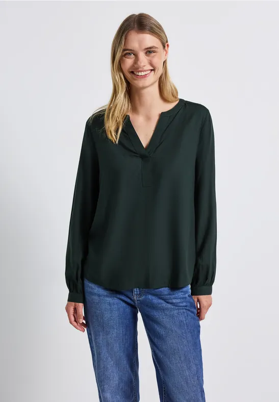 Tunique Split Neck evernight green
