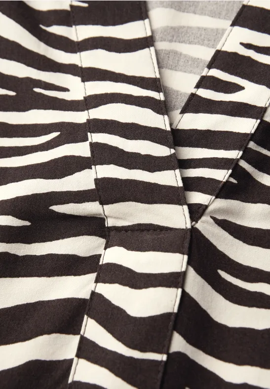 Tunika mit Zebra Print deep roast brown