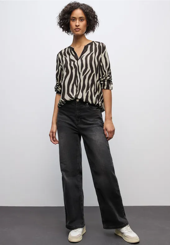 Tunika mit Tape-Details deep roast brown