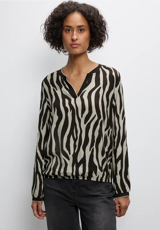 Tunika mit Tape-Details deep roast brown