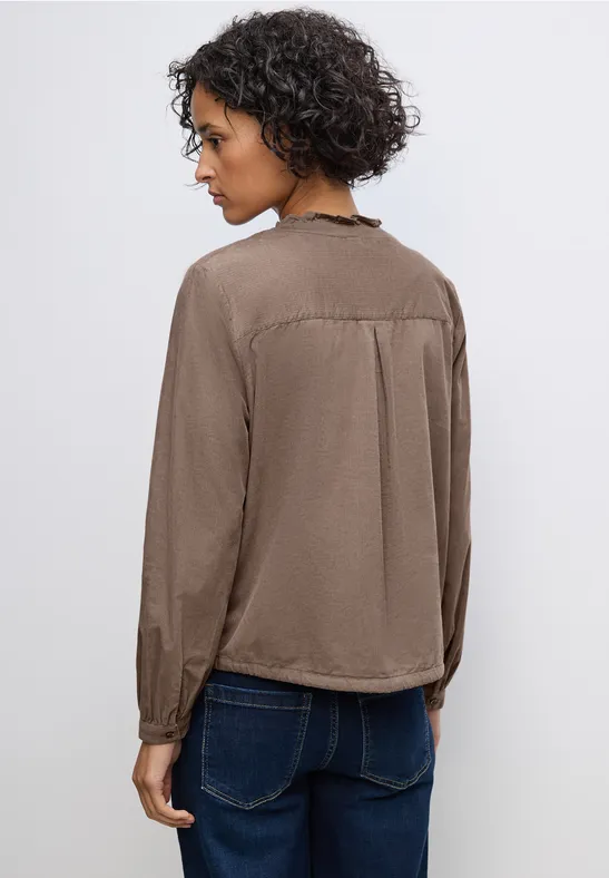 Cordbluse mit Tunnelzug silk brown