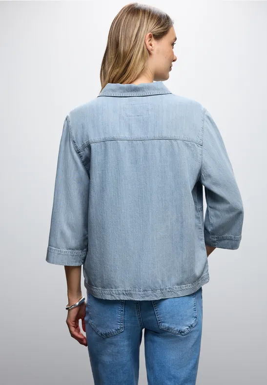 Denim Bluse Light Blue Washed