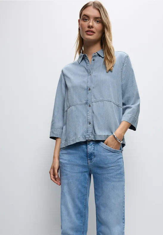 Denim Bluse Light Blue Washed