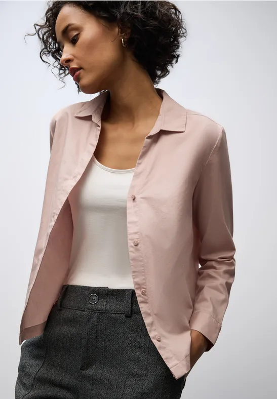 Twill Hemdbluse faded rose