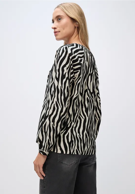 Gedessineerde raglan tuniek Black