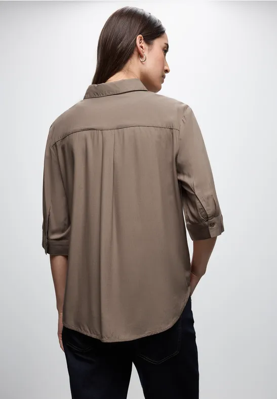 Chemisier à chemise silk brown