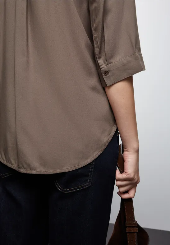 Chemisier à chemise silk brown