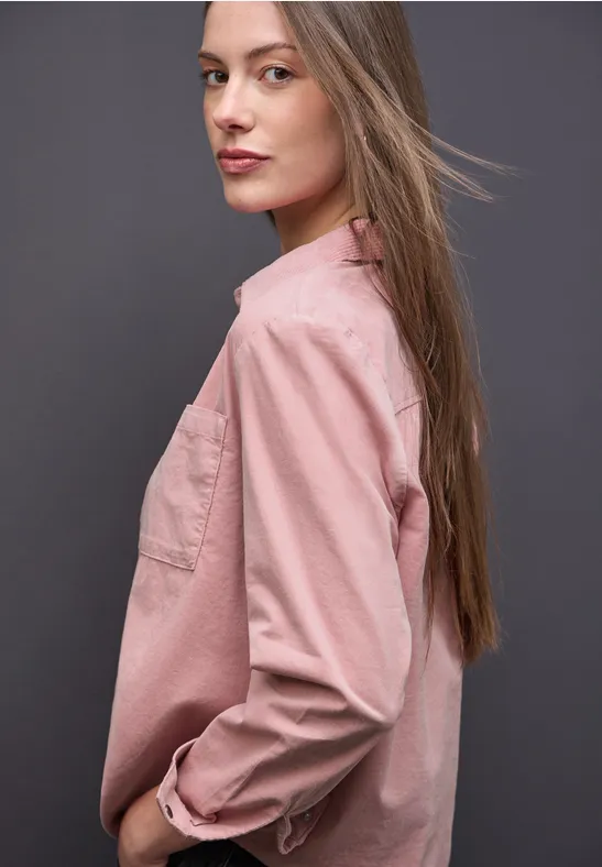 Cordmix Bluse powder pink