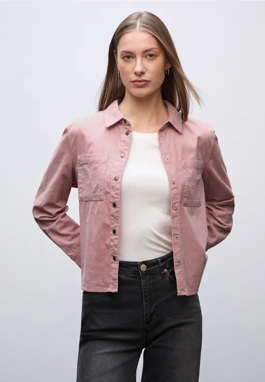 Cordmix Bluse powder pink