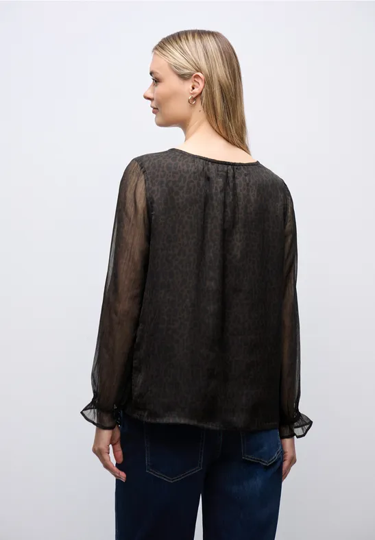 Leo Chiffon Tunika darkest brown