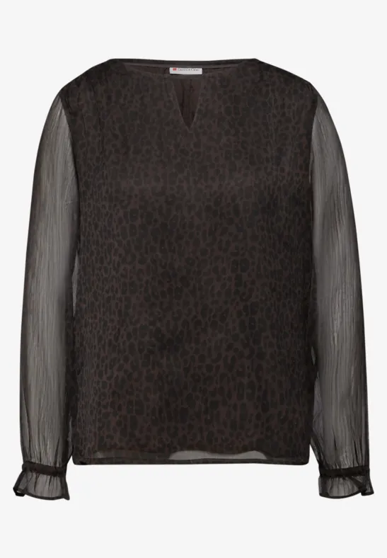 Leo Chiffon Tunika darkest brown