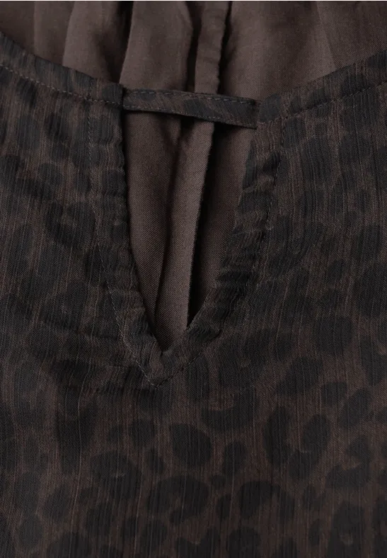 Leo Chiffon Tunika darkest brown