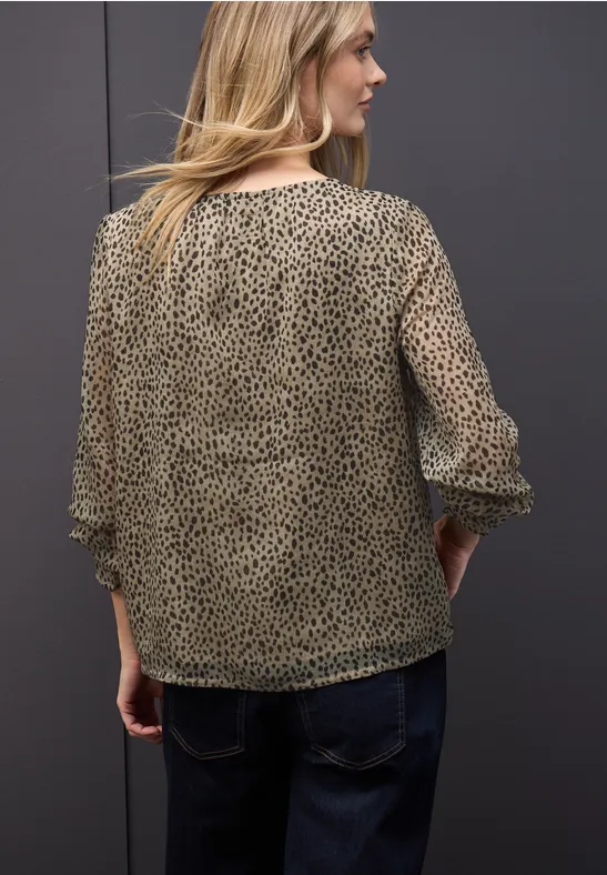 Leo Chiffon Tunika sanded beige