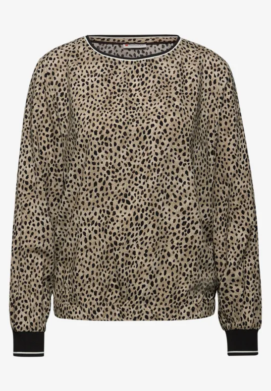 Leo Bluse mit Tapedetails sanded beige