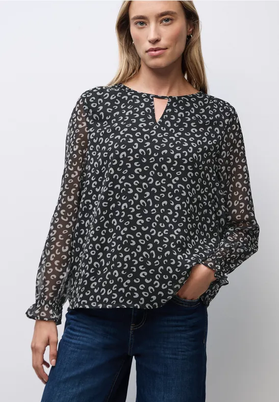 Leo Chiffon Tunika Black