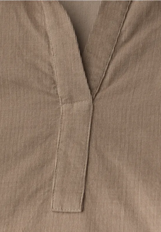 Cordbluse flowing beige