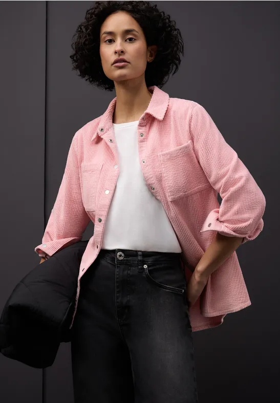 Cord Hemdbluse powder pink