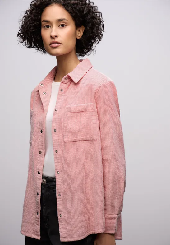 Cord Hemdbluse powder pink