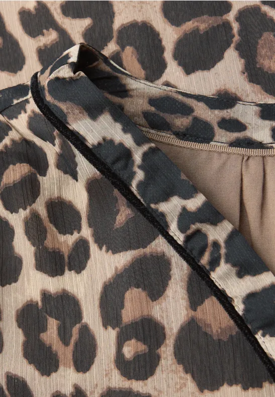 Chiffon Tunika mit Tape mocha glow