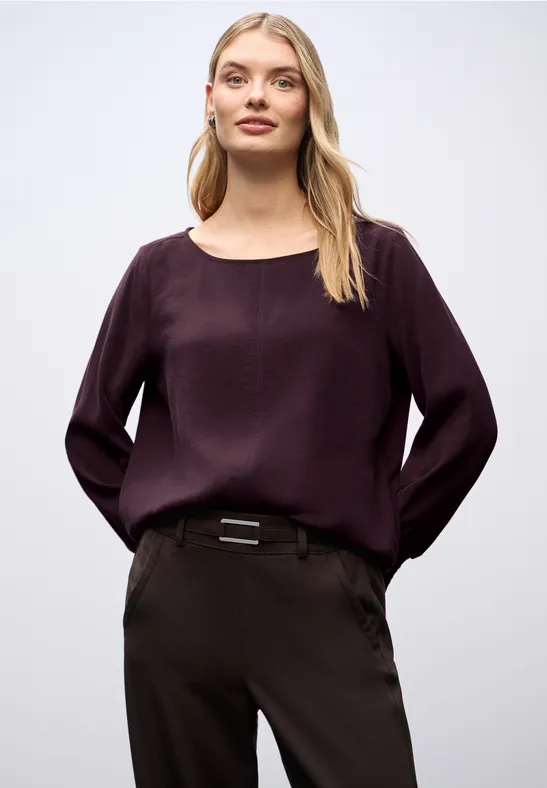 Bluse mit Smok-Bündchen Jazz Berry
