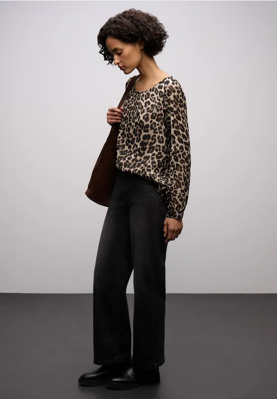 Chiffon Bluse mocha glow