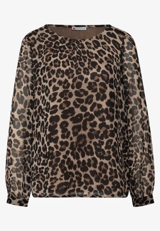 Chiffon Bluse mocha glow