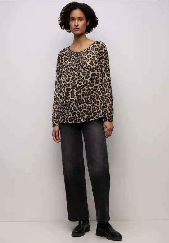 Chiffon Bluse mocha glow