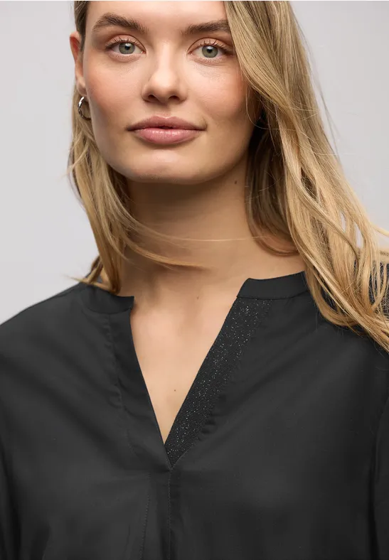 Blouse avec détail scintillant Black
