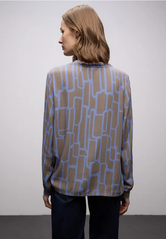 Gedessineerde tuniek met tape frosted blue