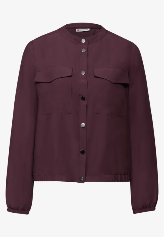 Overhemd blouse met zakken Jazz Berry