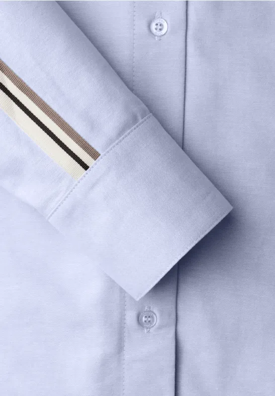 Overhemdblouse met getapete details original blue