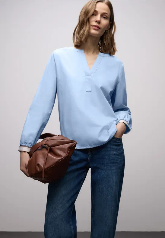 Tunika mit Tapedetails original blue